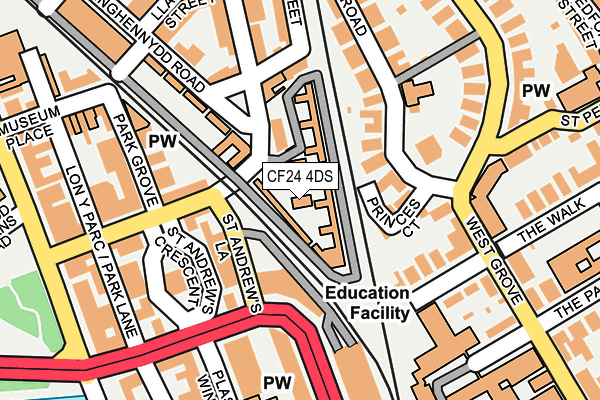 CF24 4DS map - OS OpenMap – Local (Ordnance Survey)