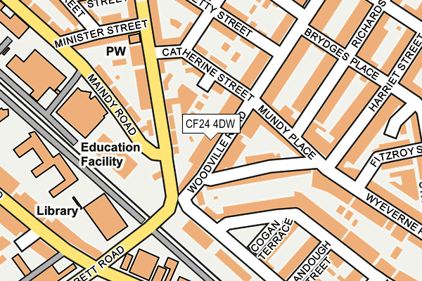 CF24 4DW map - OS OpenMap – Local (Ordnance Survey)
