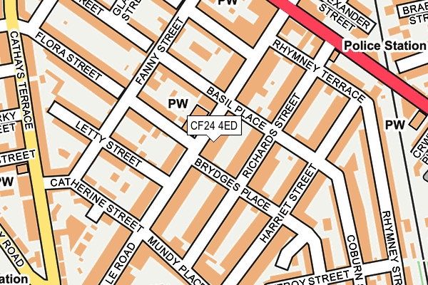 CF24 4ED map - OS OpenMap – Local (Ordnance Survey)