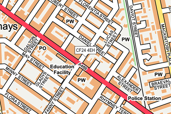 CF24 4EH map - OS OpenMap – Local (Ordnance Survey)