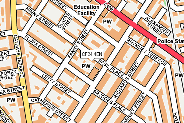 CF24 4EN map - OS OpenMap – Local (Ordnance Survey)