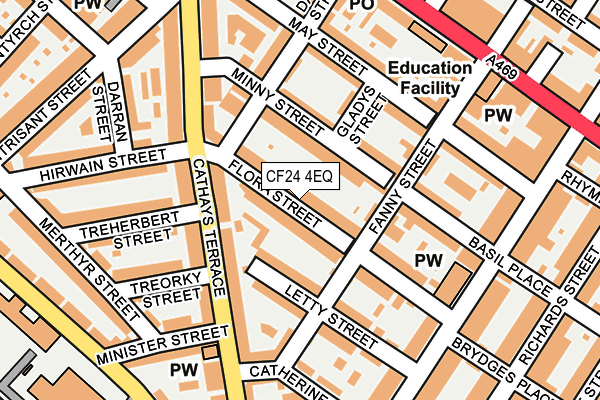 CF24 4EQ map - OS OpenMap – Local (Ordnance Survey)