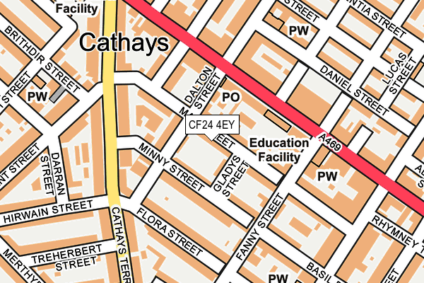CF24 4EY map - OS OpenMap – Local (Ordnance Survey)
