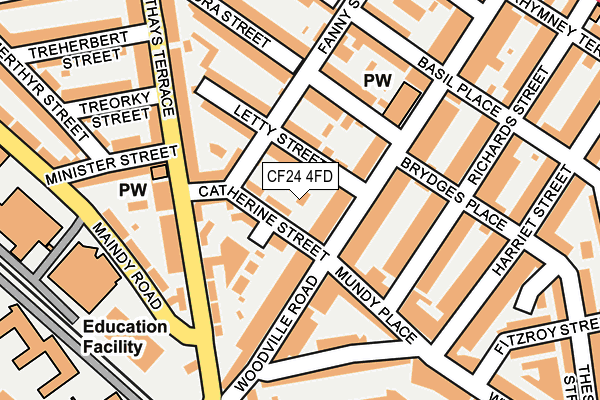 CF24 4FD map - OS OpenMap – Local (Ordnance Survey)