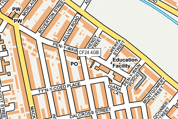 CF24 4GB map - OS OpenMap – Local (Ordnance Survey)