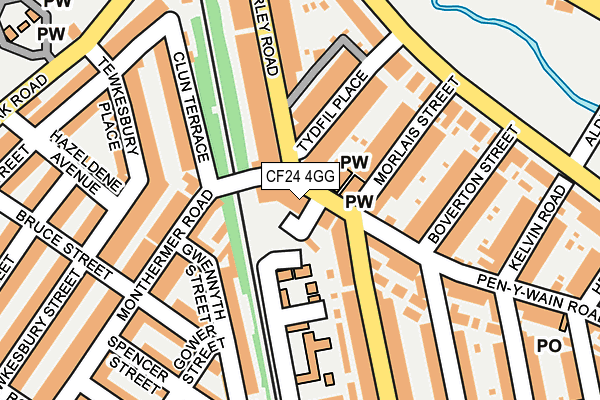 CF24 4GG map - OS OpenMap – Local (Ordnance Survey)