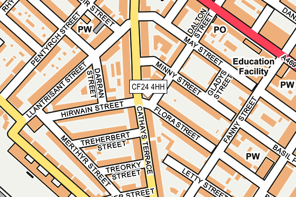 CF24 4HH map - OS OpenMap – Local (Ordnance Survey)