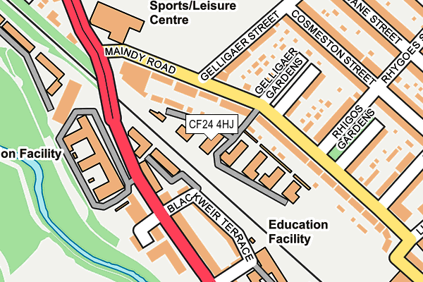 CF24 4HJ map - OS OpenMap – Local (Ordnance Survey)