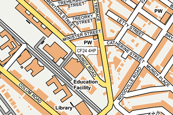 CF24 4HP map - OS OpenMap – Local (Ordnance Survey)