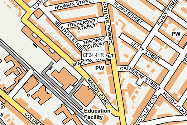 CF24 4HR map - OS OpenMap – Local (Ordnance Survey)