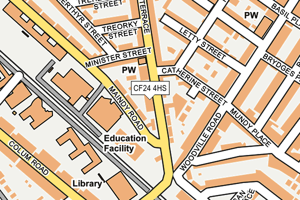 CF24 4HS map - OS OpenMap – Local (Ordnance Survey)