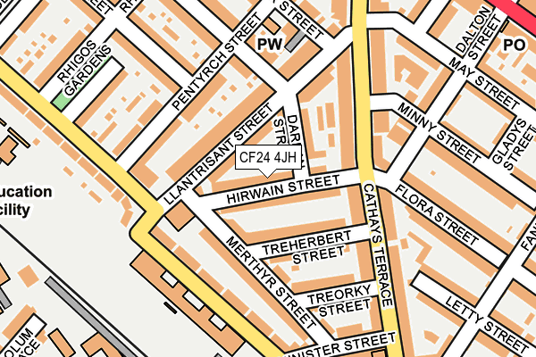 CF24 4JH map - OS OpenMap – Local (Ordnance Survey)
