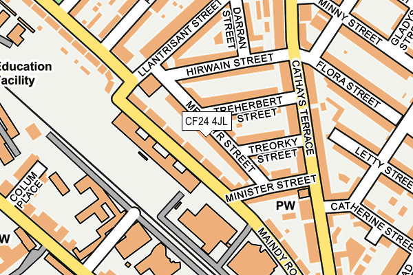 CF24 4JL map - OS OpenMap – Local (Ordnance Survey)