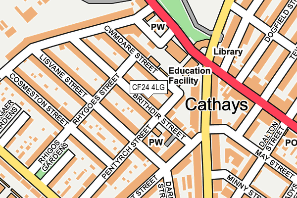 CF24 4LG map - OS OpenMap – Local (Ordnance Survey)