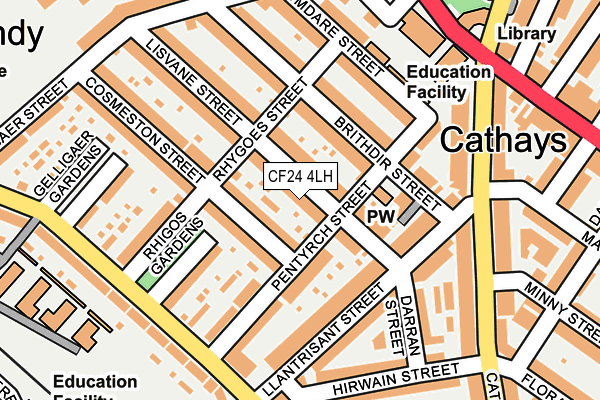 CF24 4LH map - OS OpenMap – Local (Ordnance Survey)