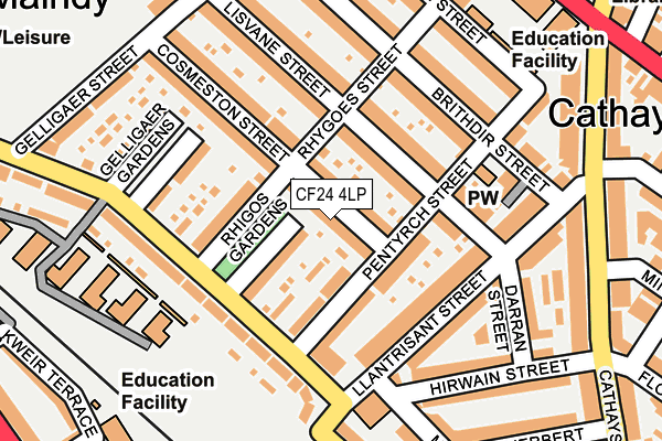 CF24 4LP map - OS OpenMap – Local (Ordnance Survey)