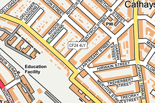 CF24 4LY map - OS OpenMap – Local (Ordnance Survey)