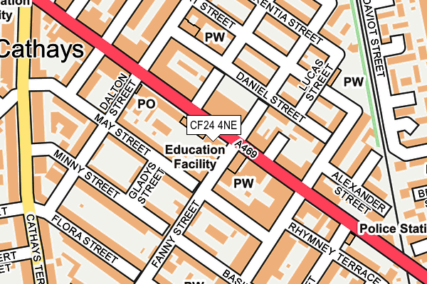 CF24 4NE map - OS OpenMap – Local (Ordnance Survey)