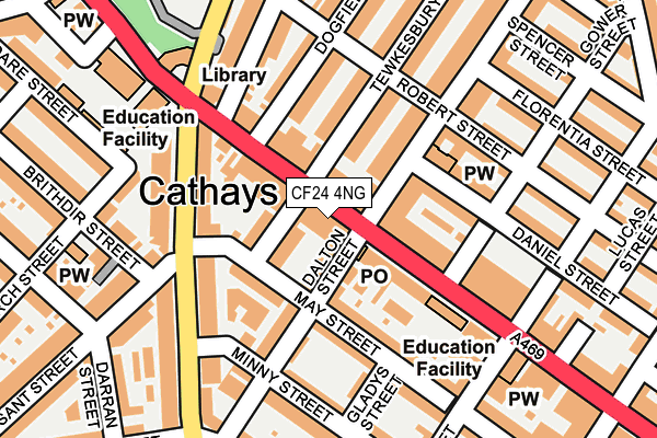 CF24 4NG map - OS OpenMap – Local (Ordnance Survey)