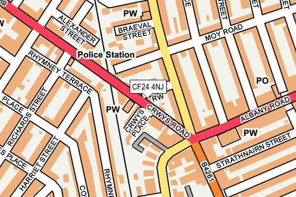 CF24 4NJ map - OS OpenMap – Local (Ordnance Survey)