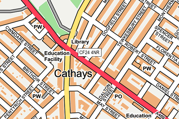 CF24 4NR map - OS OpenMap – Local (Ordnance Survey)