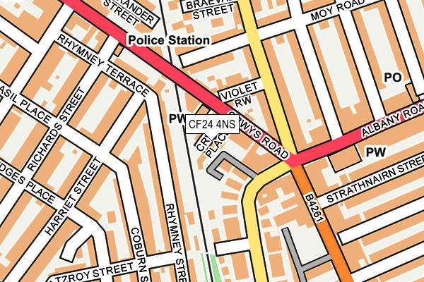 CF24 4NS map - OS OpenMap – Local (Ordnance Survey)