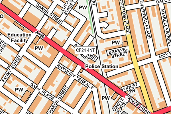 CF24 4NT map - OS OpenMap – Local (Ordnance Survey)