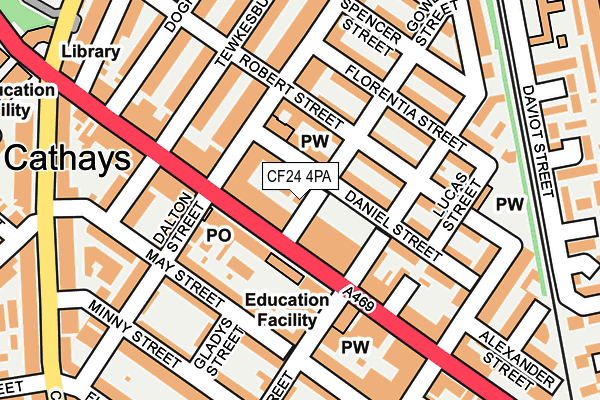 CF24 4PA map - OS OpenMap – Local (Ordnance Survey)