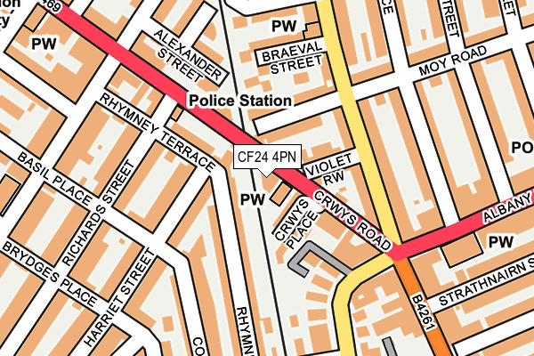 CF24 4PN map - OS OpenMap – Local (Ordnance Survey)