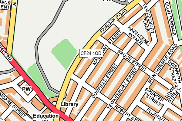 CF24 4QD map - OS OpenMap – Local (Ordnance Survey)