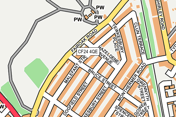 CF24 4QE map - OS OpenMap – Local (Ordnance Survey)