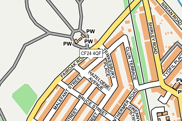CF24 4QF map - OS OpenMap – Local (Ordnance Survey)