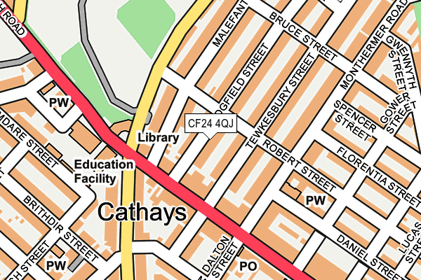 CF24 4QJ map - OS OpenMap – Local (Ordnance Survey)