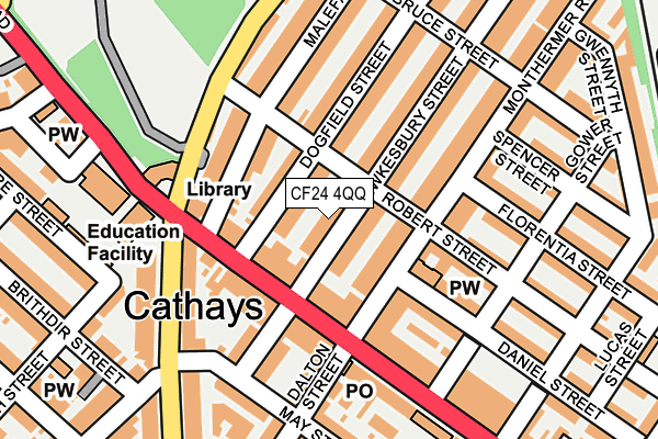CF24 4QQ map - OS OpenMap – Local (Ordnance Survey)