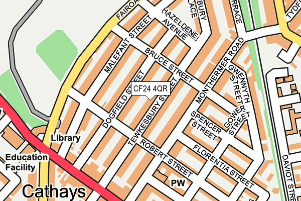 CF24 4QR map - OS OpenMap – Local (Ordnance Survey)