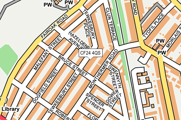 CF24 4QS map - OS OpenMap – Local (Ordnance Survey)