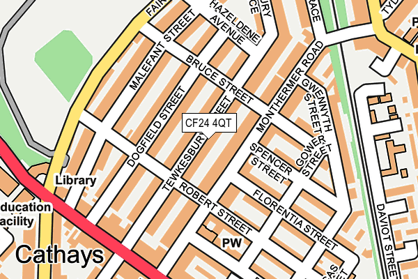 CF24 4QT map - OS OpenMap – Local (Ordnance Survey)