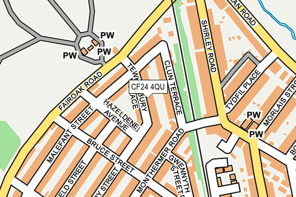 CF24 4QU map - OS OpenMap – Local (Ordnance Survey)