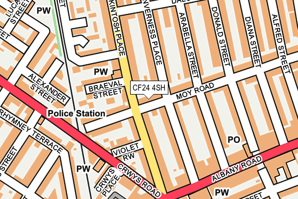 CF24 4SH map - OS OpenMap – Local (Ordnance Survey)