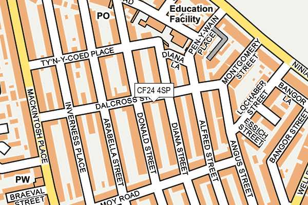 CF24 4SP map - OS OpenMap – Local (Ordnance Survey)