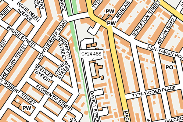 CF24 4SS map - OS OpenMap – Local (Ordnance Survey)