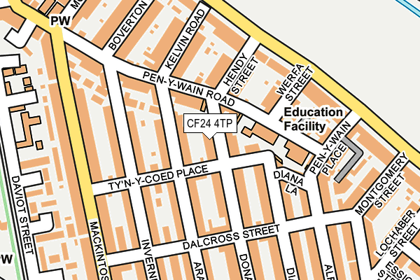 CF24 4TP map - OS OpenMap – Local (Ordnance Survey)