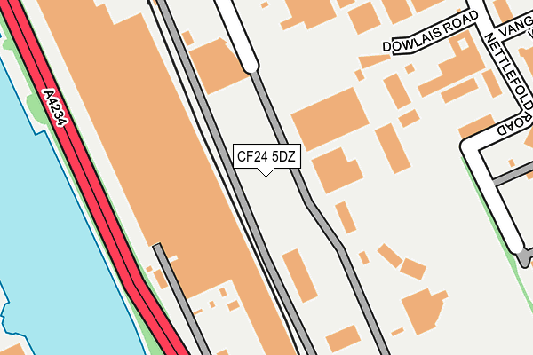 CF24 5DZ map - OS OpenMap – Local (Ordnance Survey)