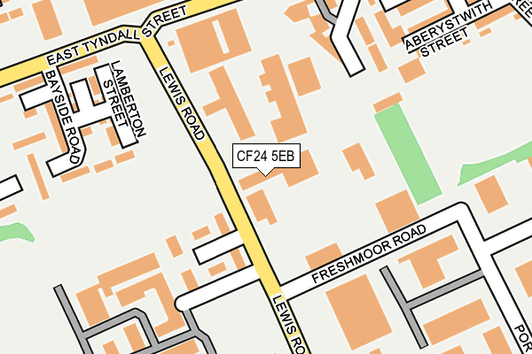 CF24 5EB map - OS OpenMap – Local (Ordnance Survey)