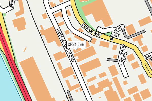 CF24 5EE map - OS OpenMap – Local (Ordnance Survey)