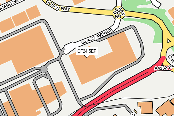 CF24 5EP map - OS OpenMap – Local (Ordnance Survey)