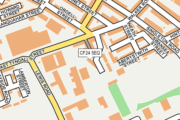 CF24 5EQ map - OS OpenMap – Local (Ordnance Survey)