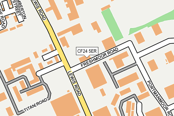 CF24 5ER map - OS OpenMap – Local (Ordnance Survey)