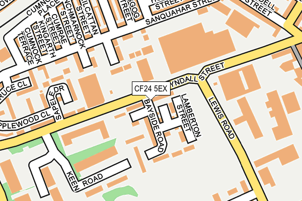 CF24 5EX map - OS OpenMap – Local (Ordnance Survey)