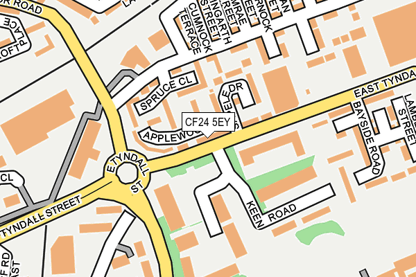 CF24 5EY map - OS OpenMap – Local (Ordnance Survey)